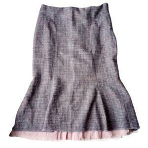 VINTAGE Gray and Pink Wiggle Skirt Fits Size 6 -